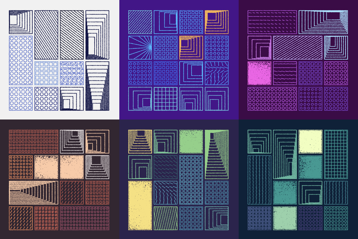 Examples from each palette